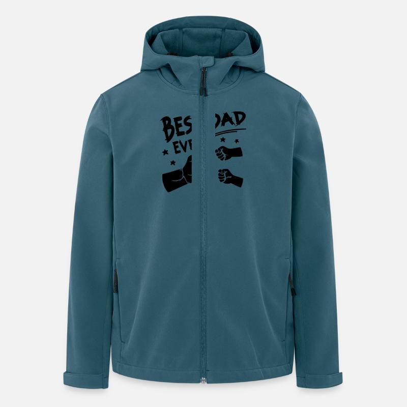 bester Papa aller Zeiten - Recycelte Männer Softshell-Jacke von Stanley/Stella - Dunkles Petrol