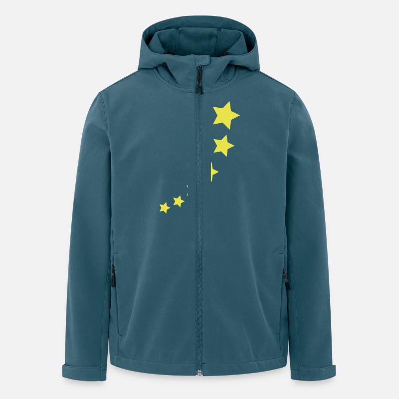 Sterne - Recycelte Männer Softshell-Jacke von Stanley/Stella - Dunkles Petrol