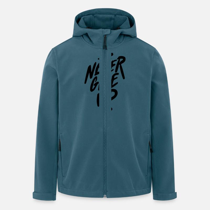 never give up - Men’s Recycled Softshell Jacket by Stanley/Stella - stargazer