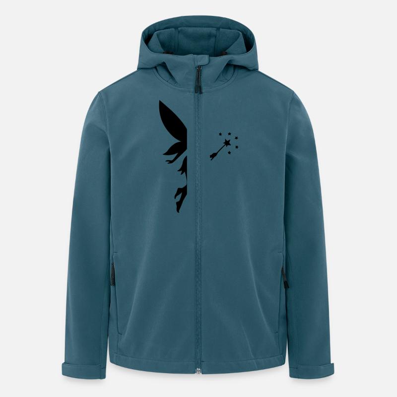 Fée elfe - Veste softshell homme en polyester recyclé Stanley/Stella - bleu pétrole foncé