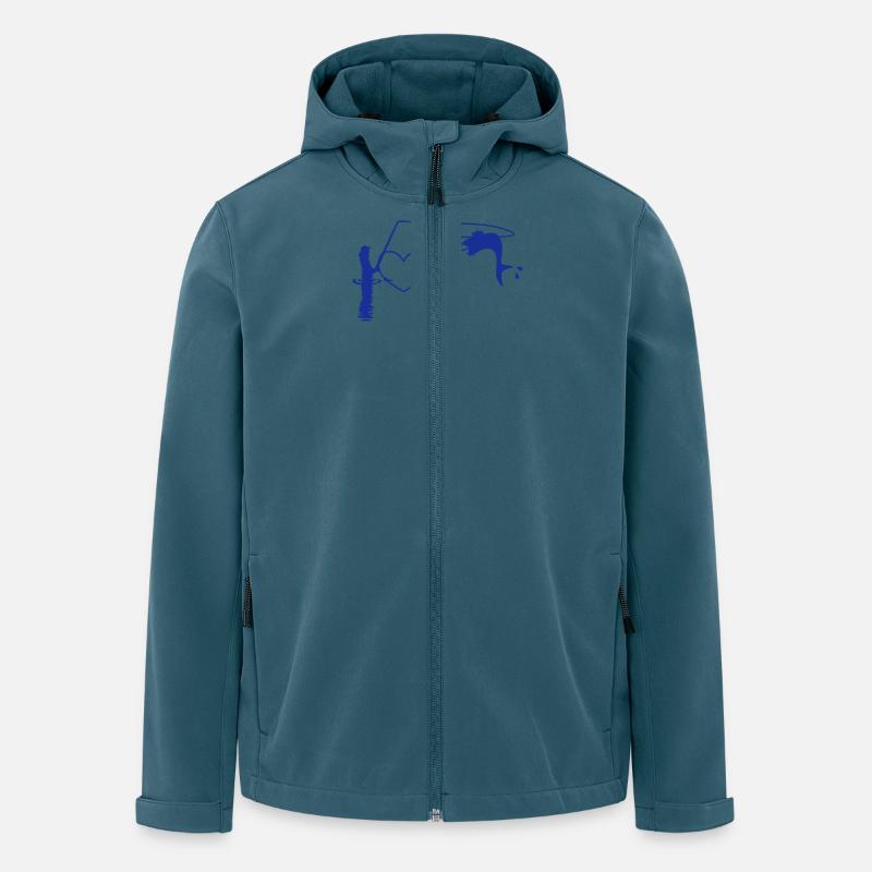 Herz (Umriss, 1c) - Recycelte Männer Softshell-Jacke von Stanley/Stella - Dunkles Petrol