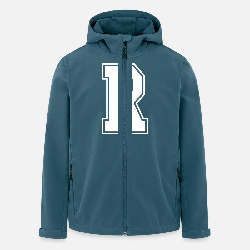 Buchstabe R - Recycelte Männer Softshell-Jacke von Stanley/Stella - Dunkles Petrol