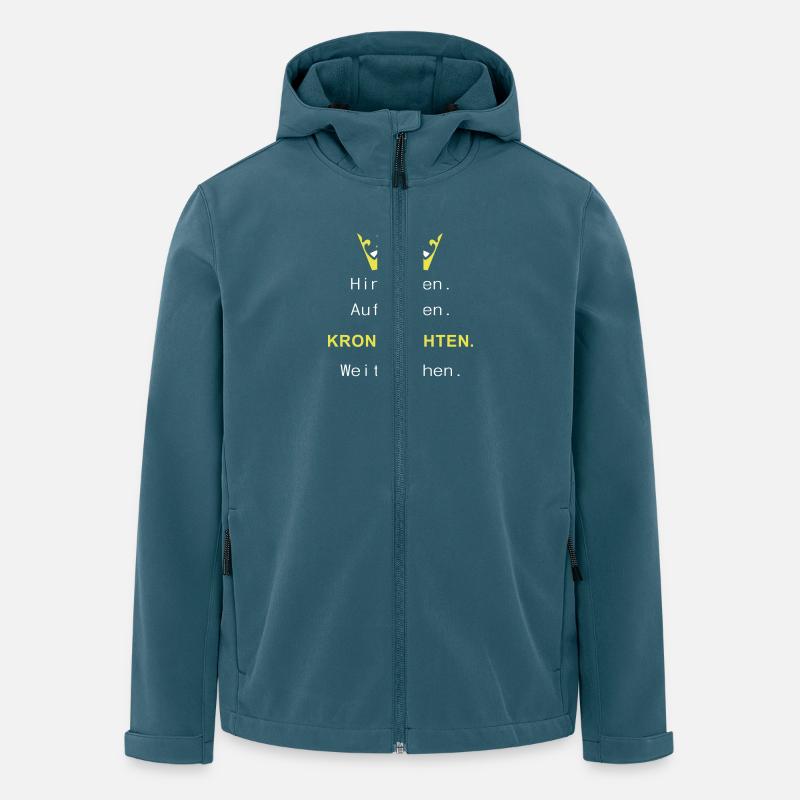 Krone Richten - Recycelte Männer Softshell-Jacke von Stanley/Stella - Dunkles Petrol