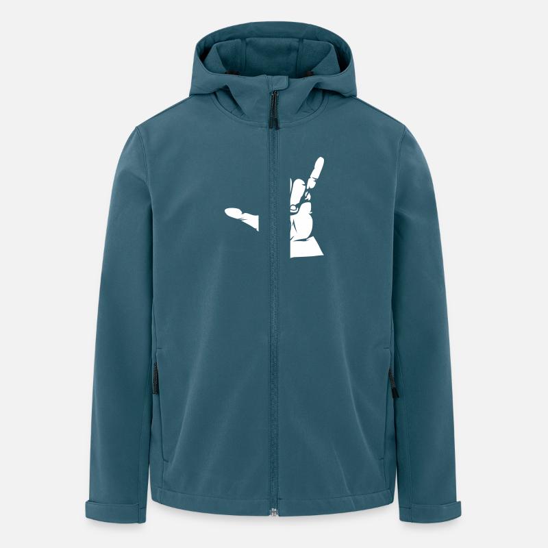 Rock Hand - Recycelte Männer Softshell-Jacke von Stanley/Stella - Dunkles Petrol