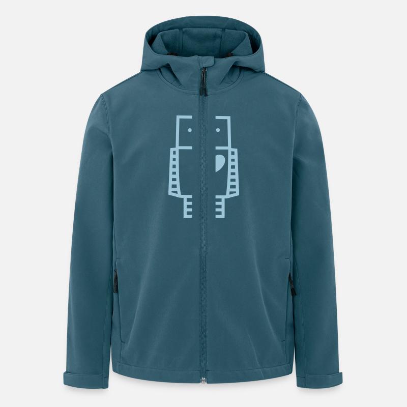 Love Robot - Recycelte Männer Softshell-Jacke von Stanley/Stella - Dunkles Petrol