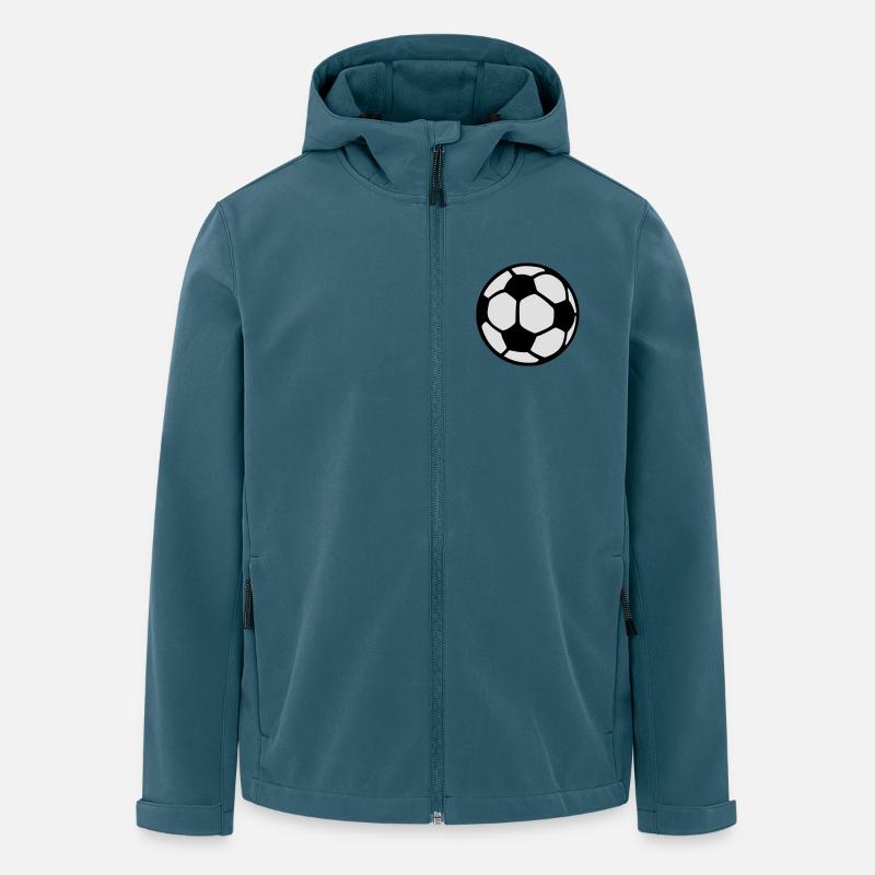 Fußball (zweifarbig) - Recycelte Männer Softshell-Jacke von Stanley/Stella - Dunkles Petrol