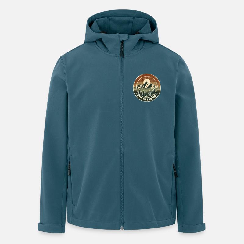 Explore More - Recycelte Männer Softshell-Jacke von Stanley/Stella - Dunkles Petrol