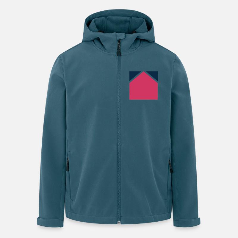 Logo Dachdecker, Maklerbüro oder Architekt - Recycelte Männer Softshell-Jacke von Stanley/Stella - Dunkles Petrol