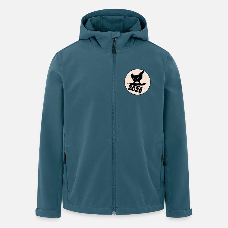 Snowboarding 2026 Chicken - Recycelte Männer Softshell-Jacke von Stanley/Stella - Dunkles Petrol