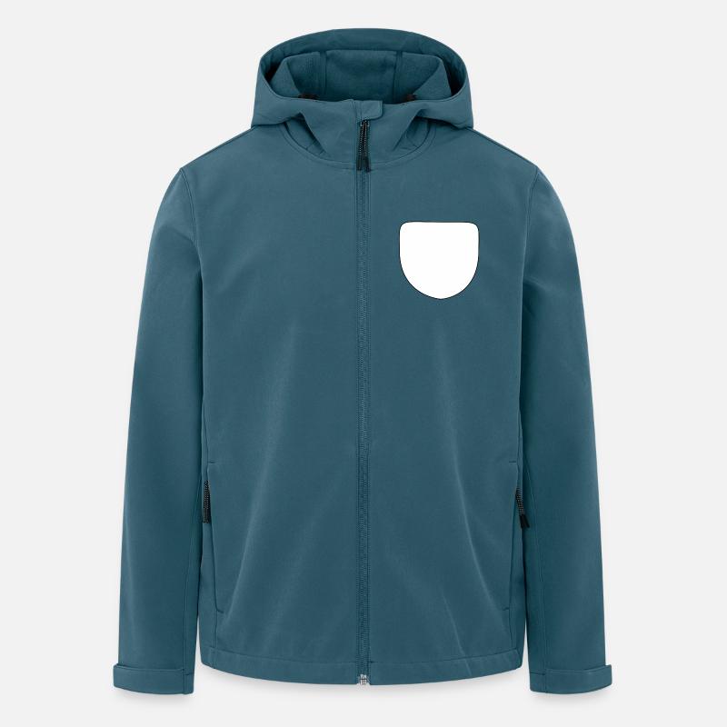 Poche blanche factice - Veste softshell homme en polyester recyclé Stanley/Stella - bleu pétrole foncé