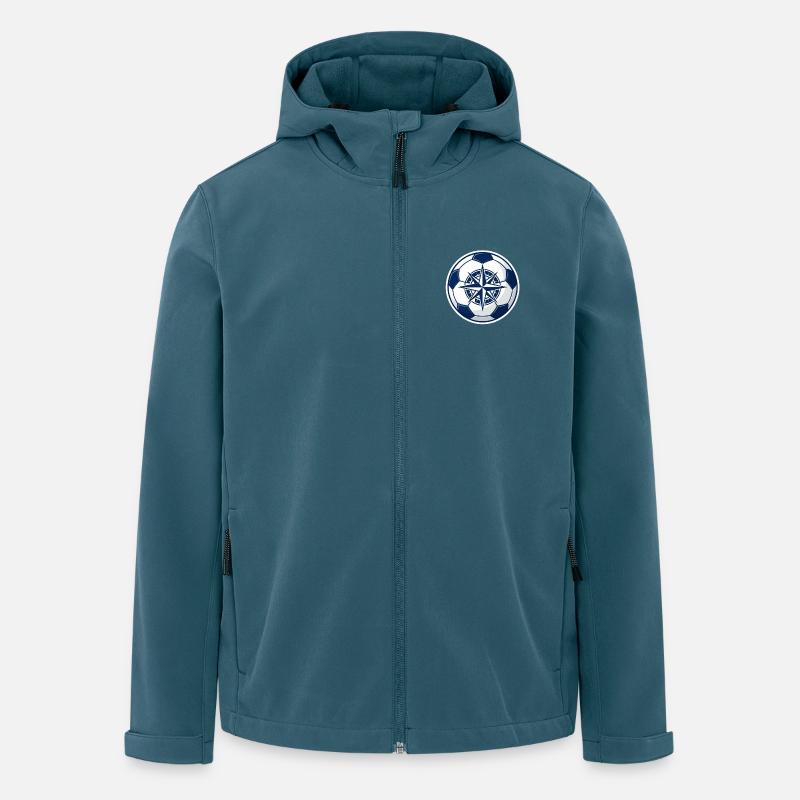 Compass Ball: Directional Soccer Design - Men’s Recycled Softshell Jacket by Stanley/Stella - stargazer