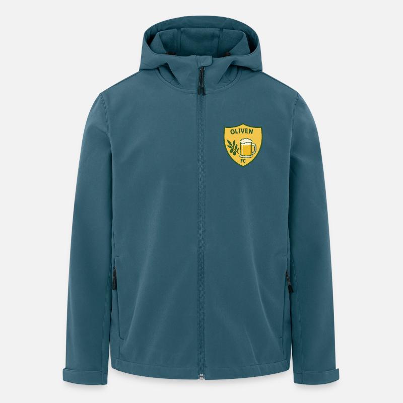 Oliven FC Ölsköld - Recycelte Männer Softshell-Jacke von Stanley/Stella - Dunkles Petrol