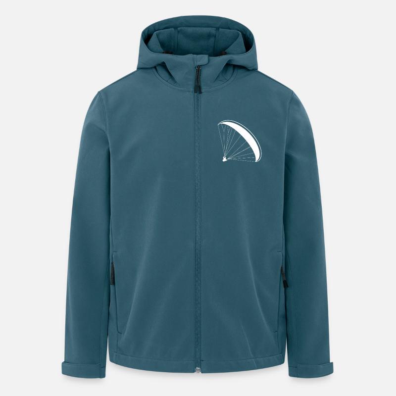 Gleitschirm Pilot Silhouette Paragliding Logo - Recycelte Männer Softshell-Jacke von Stanley/Stella - Dunkles Petrol