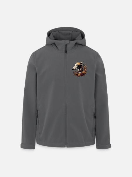 Greyhoundkopf Herbstrosenkranz - Recycelte Männer Softshell-Jacke von Stanley/Stella - Dunkles Petrol