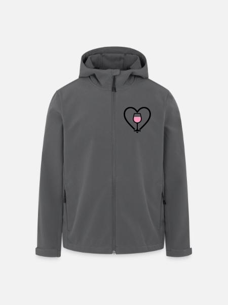 Heart + Rosé Wine – Rosé Lover - Men’s Recycled Softshell Jacket by Stanley/Stella - stargazer