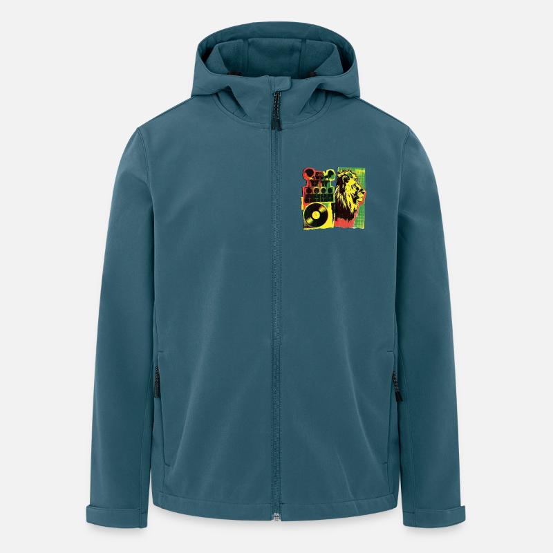 Roots Reggae Soundsystem - Recycelte Männer Softshell-Jacke von Stanley/Stella - Dunkles Petrol