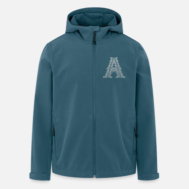 Letter A with silver arabesques - Men’s Recycled Softshell Jacket by Stanley/Stella - stargazer