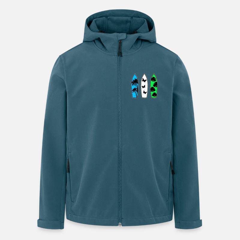 Surfboards - Recycelte Männer Softshell-Jacke von Stanley/Stella - Dunkles Petrol