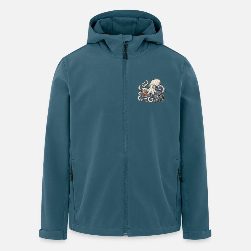 Fischer Kneipe - Recycelte Männer Softshell-Jacke von Stanley/Stella - Dunkles Petrol