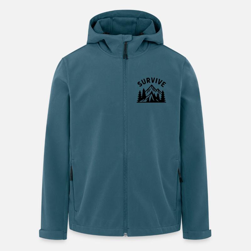 Survive - Nature - Veste softshell homme en polyester recyclé Stanley/Stella - bleu pétrole foncé