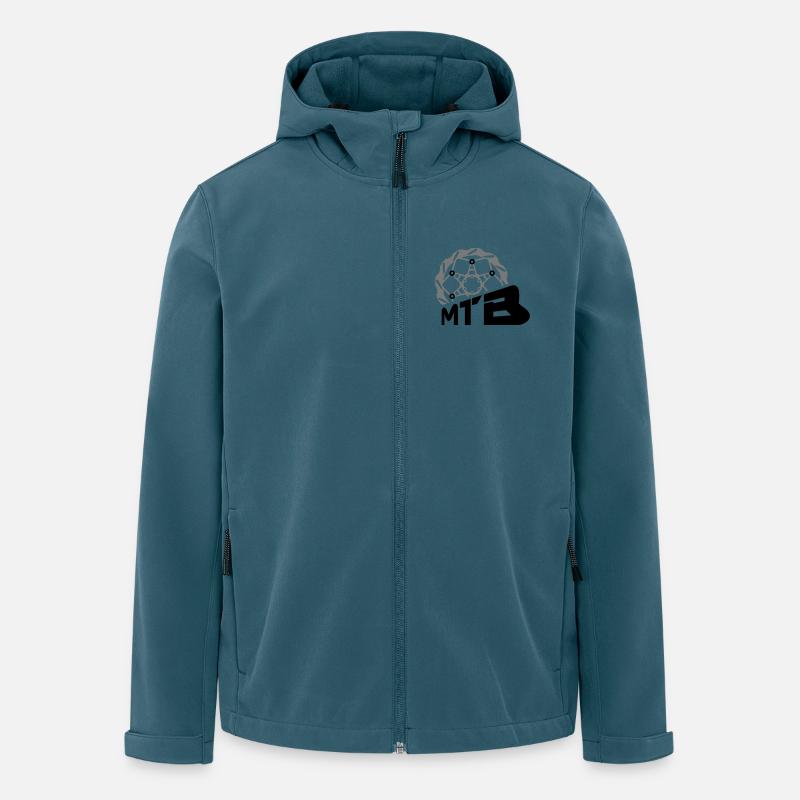 Disque de frein VTT - Veste softshell homme en polyester recyclé Stanley/Stella - bleu pétrole foncé