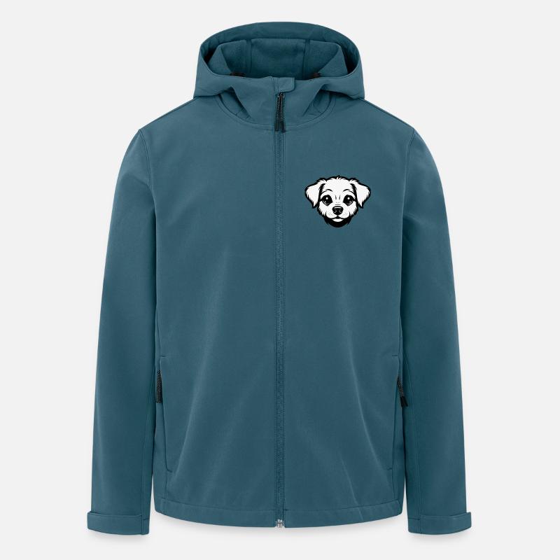 Süßes Welpen Design - Recycelte Männer Softshell-Jacke von Stanley/Stella - Dunkles Petrol