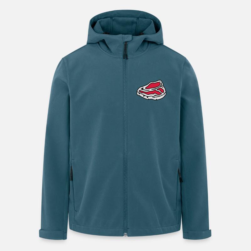 Ein rohes Steak - Recycelte Männer Softshell-Jacke von Stanley/Stella - Dunkles Petrol