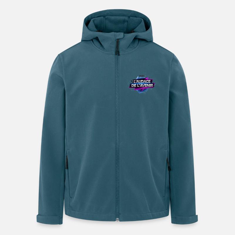 L'Audace de l'Avenir 2025 - Veste softshell homme en polyester recyclé Stanley/Stella - bleu pétrole foncé