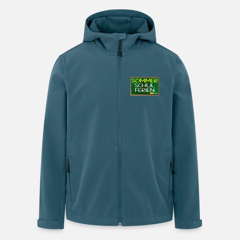 SOMMERSCHULFERIEN SCHULE - SOMMER - Recycelte Männer Softshell-Jacke von Stanley/Stella - Dunkles Petrol