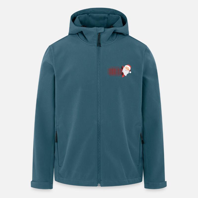 Barcodesanta Weihnachten - Recycelte Männer Softshell-Jacke von Stanley/Stella - Dunkles Petrol
