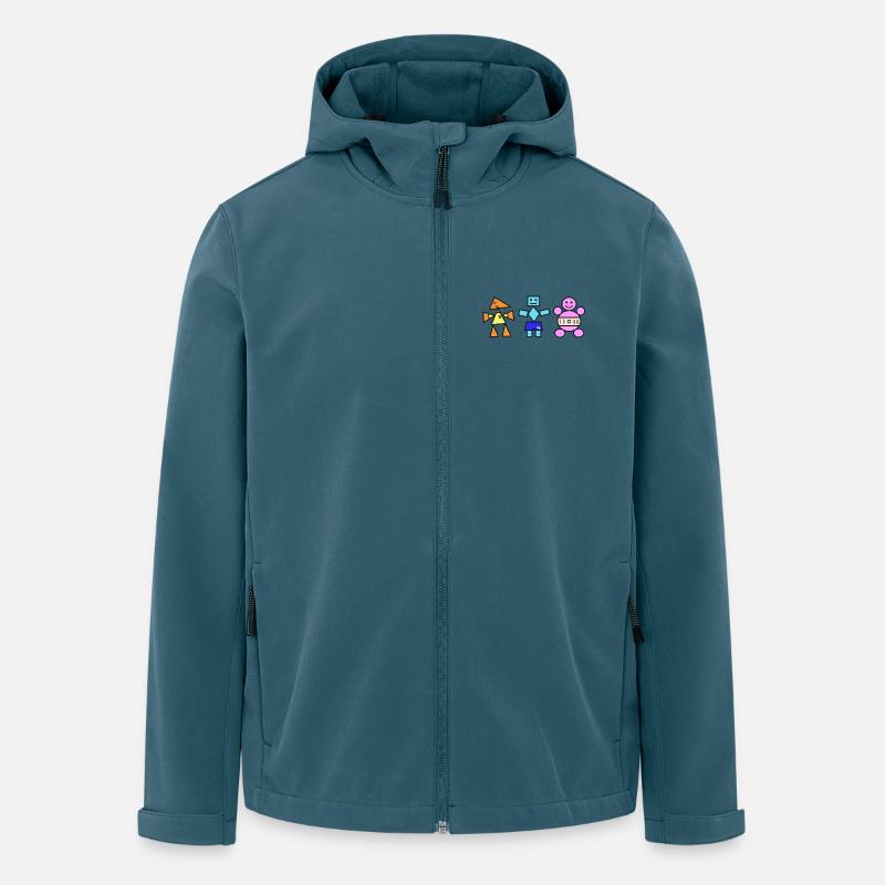 Geometric Trio Playful Figures,  One point  - Men’s Recycled Softshell Jacket by Stanley/Stella - stargazer