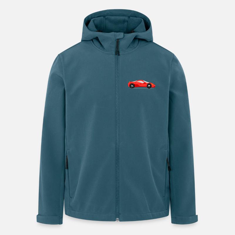 Roter Sportwagen - Recycelte Männer Softshell-Jacke von Stanley/Stella - Dunkles Petrol