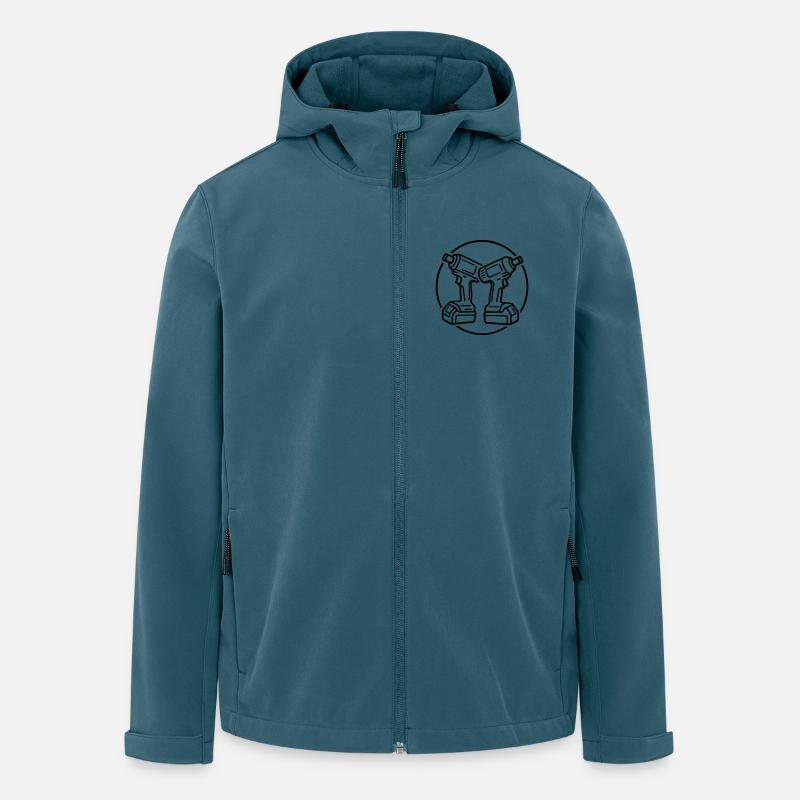 Schrauber - Recycelte Männer Softshell-Jacke von Stanley/Stella - Dunkles Petrol
