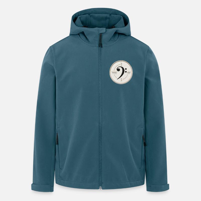 Bass clef on patch - Men’s Recycled Softshell Jacket by Stanley/Stella - stargazer