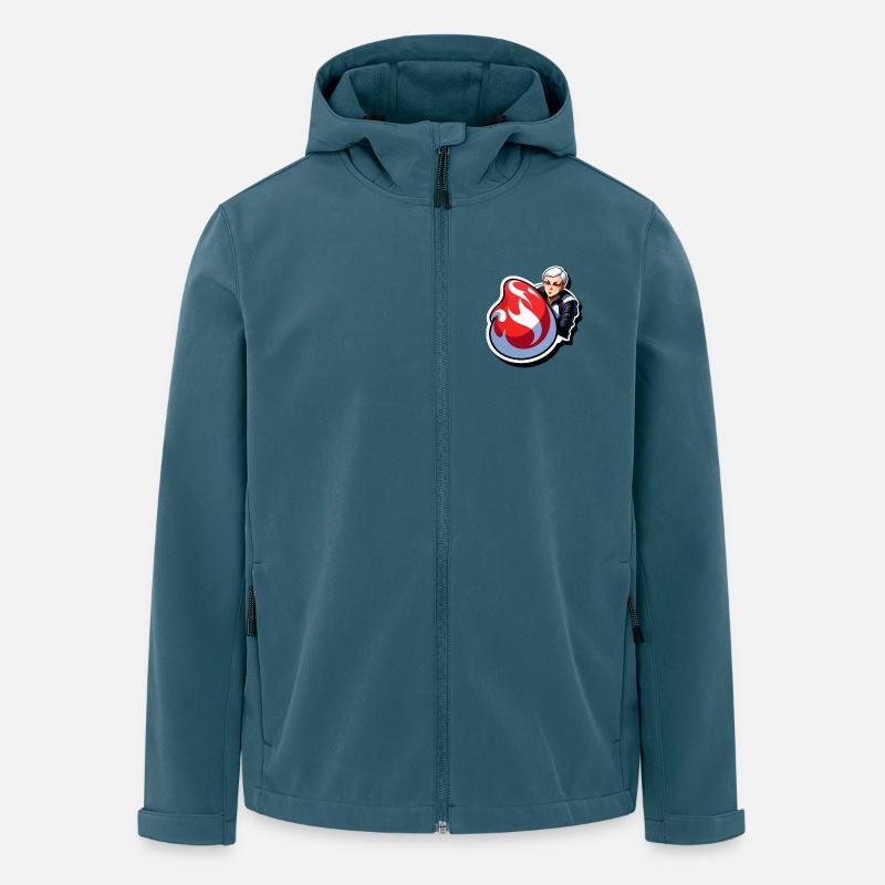 Energie-Flammenfaust - Recycelte Männer Softshell-Jacke von Stanley/Stella - Dunkles Petrol