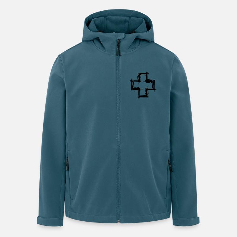 Schweiz - Schweizerkreuz für Schweizer - Recycelte Männer Softshell-Jacke von Stanley/Stella - Dunkles Petrol