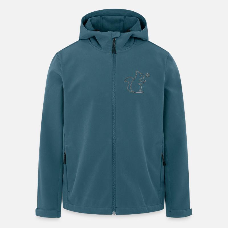 Eichhörnchen Sternenzauber - Recycelte Männer Softshell-Jacke von Stanley/Stella - Dunkles Petrol