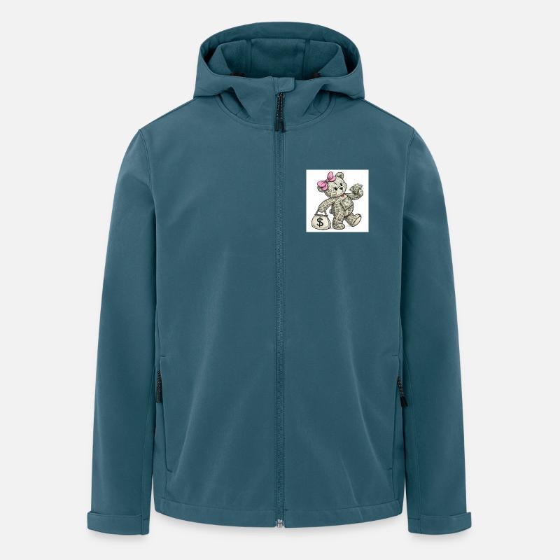 8d2916a348f8bb9dbc2e95bc656aa867 - Veste softshell homme en polyester recyclé Stanley/Stella - bleu pétrole foncé