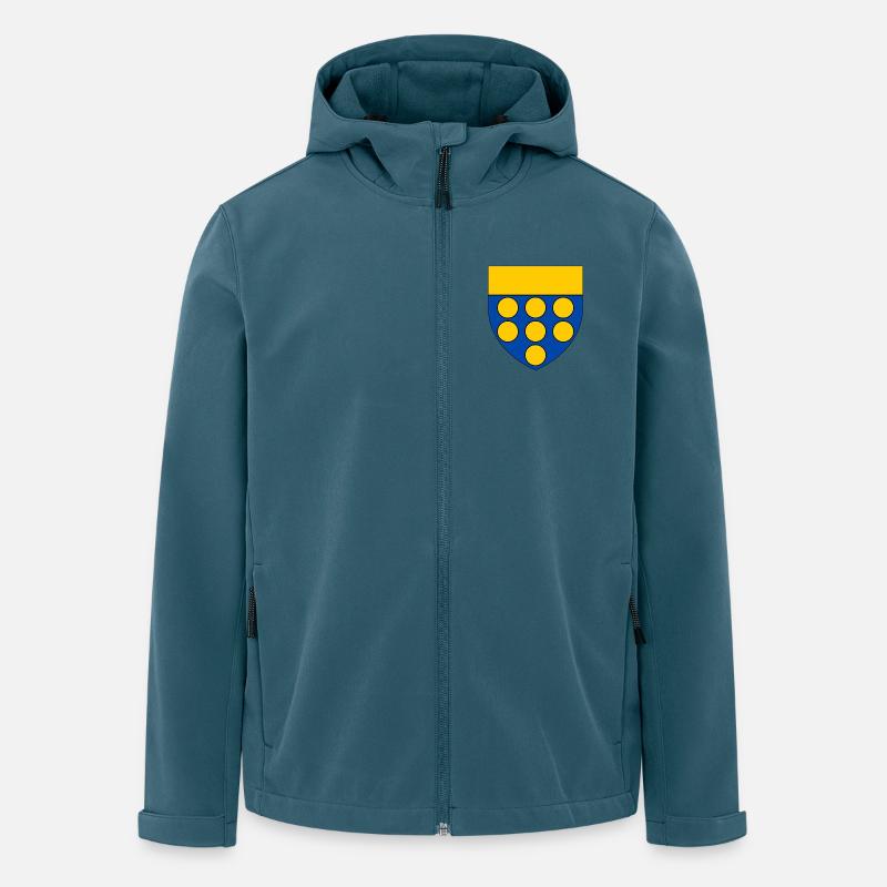 Blason de la Brie - Veste softshell homme en polyester recyclé Stanley/Stella - bleu pétrole foncé