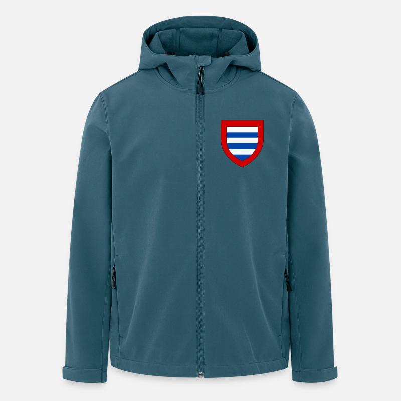 Blason du Goële - Veste softshell homme en polyester recyclé Stanley/Stella - bleu pétrole foncé