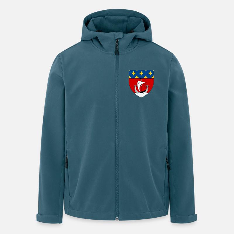 Heraldisches Wappen von Paris - Recycelte Männer Softshell-Jacke von Stanley/Stella - Dunkles Petrol