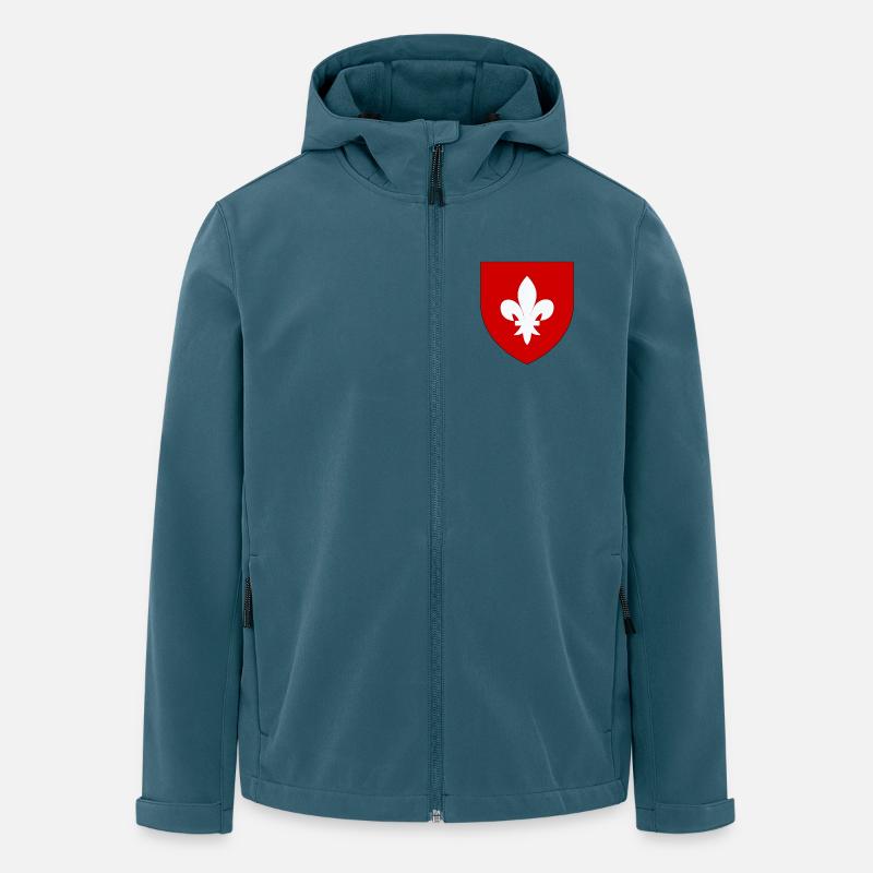 Blason héraldique de Lille - Veste softshell homme en polyester recyclé Stanley/Stella - bleu pétrole foncé