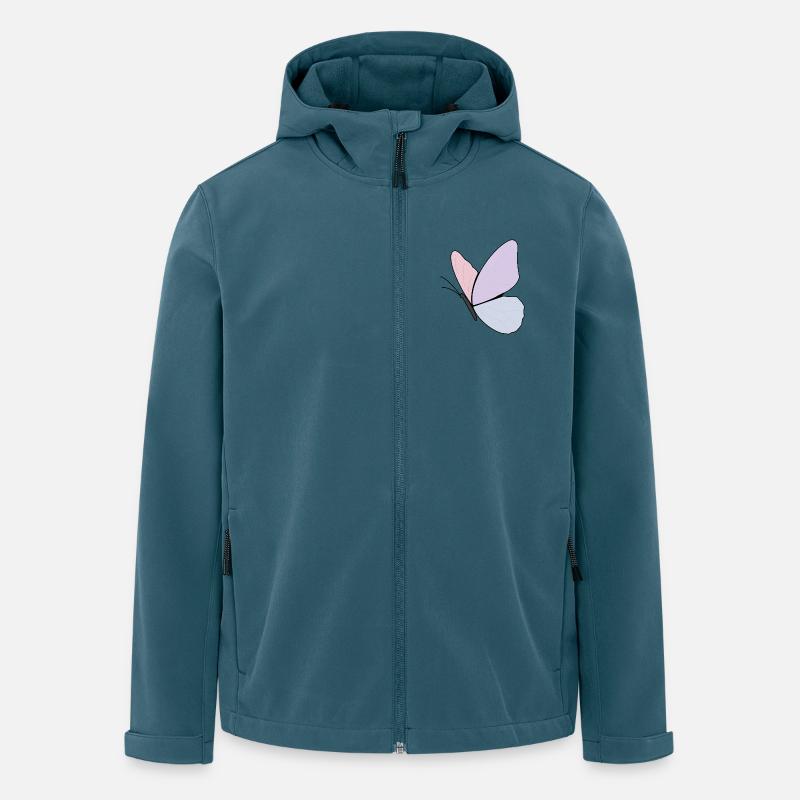 Conception de papillon pastel - Veste softshell homme en polyester recyclé Stanley/Stella - bleu pétrole foncé