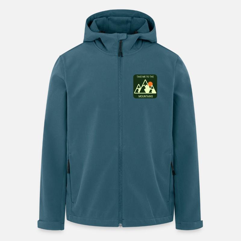 Emmène-moi à la montagne - Version plaine - Veste softshell homme en polyester recyclé Stanley/Stella - bleu pétrole foncé