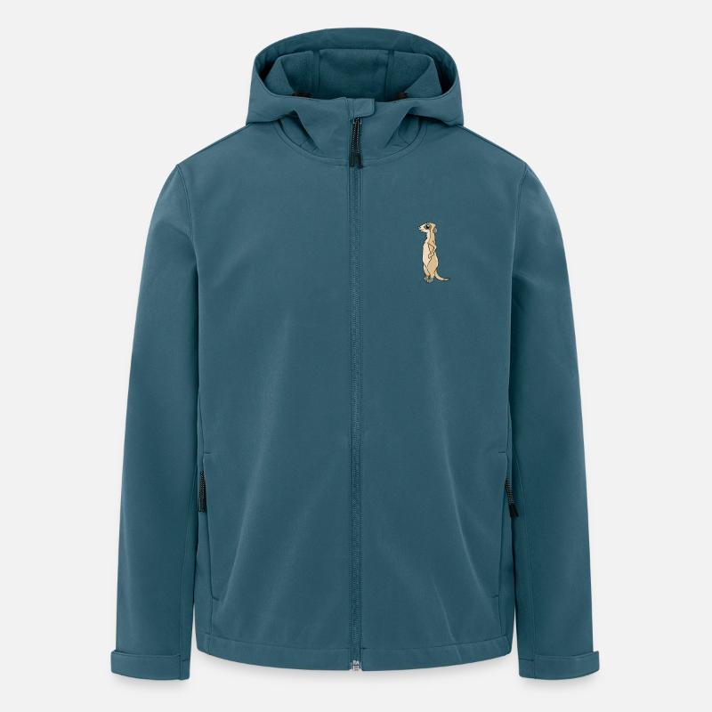 Erdmännchen - Recycelte Männer Softshell-Jacke von Stanley/Stella - Dunkles Petrol