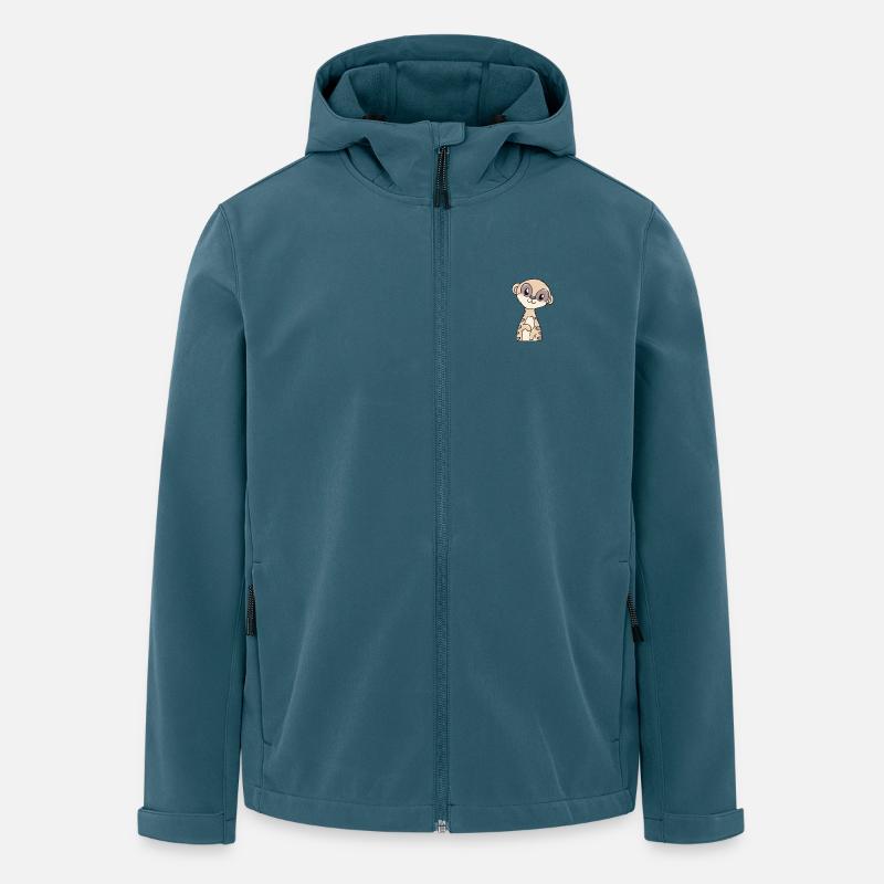 Erdmännchen - Recycelte Männer Softshell-Jacke von Stanley/Stella - Dunkles Petrol