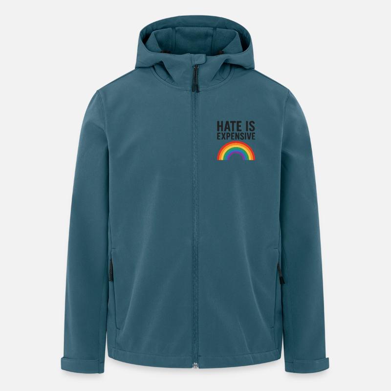 Hate Is Expensive Rainbow - Men’s Recycled Softshell Jacket by Stanley/Stella - stargazer