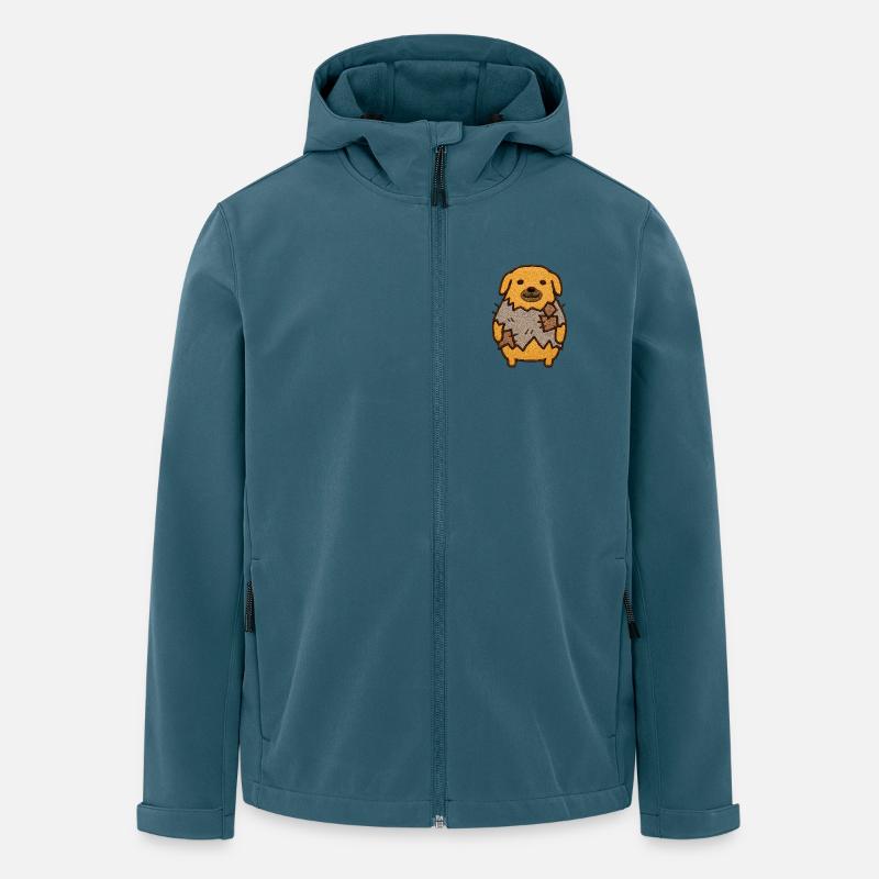 Welpe Nudaeng - Recycelte Männer Softshell-Jacke von Stanley/Stella - Dunkles Petrol