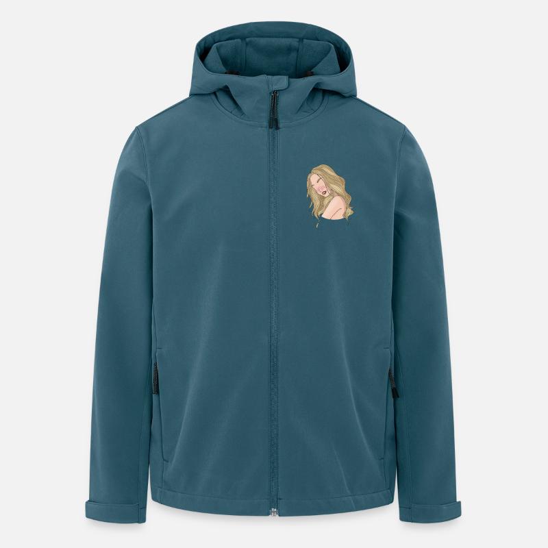 blondes Mädchen - Recycelte Männer Softshell-Jacke von Stanley/Stella - Dunkles Petrol
