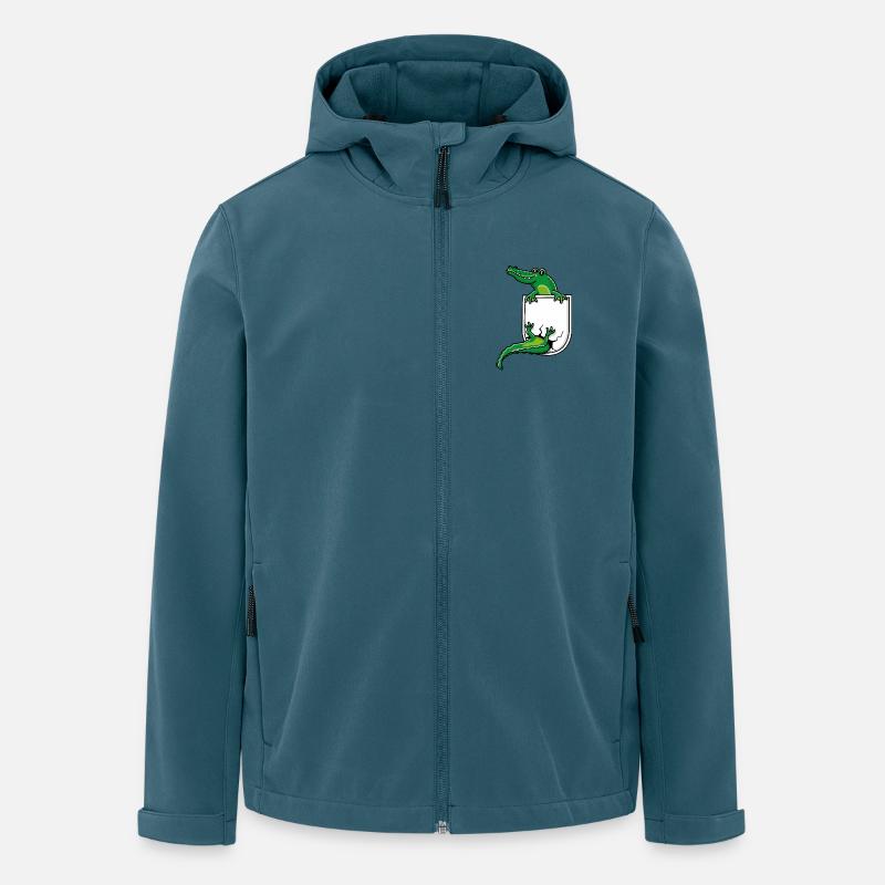 Krokodil in Hemdtasche - Recycelte Männer Softshell-Jacke von Stanley/Stella - Dunkles Petrol